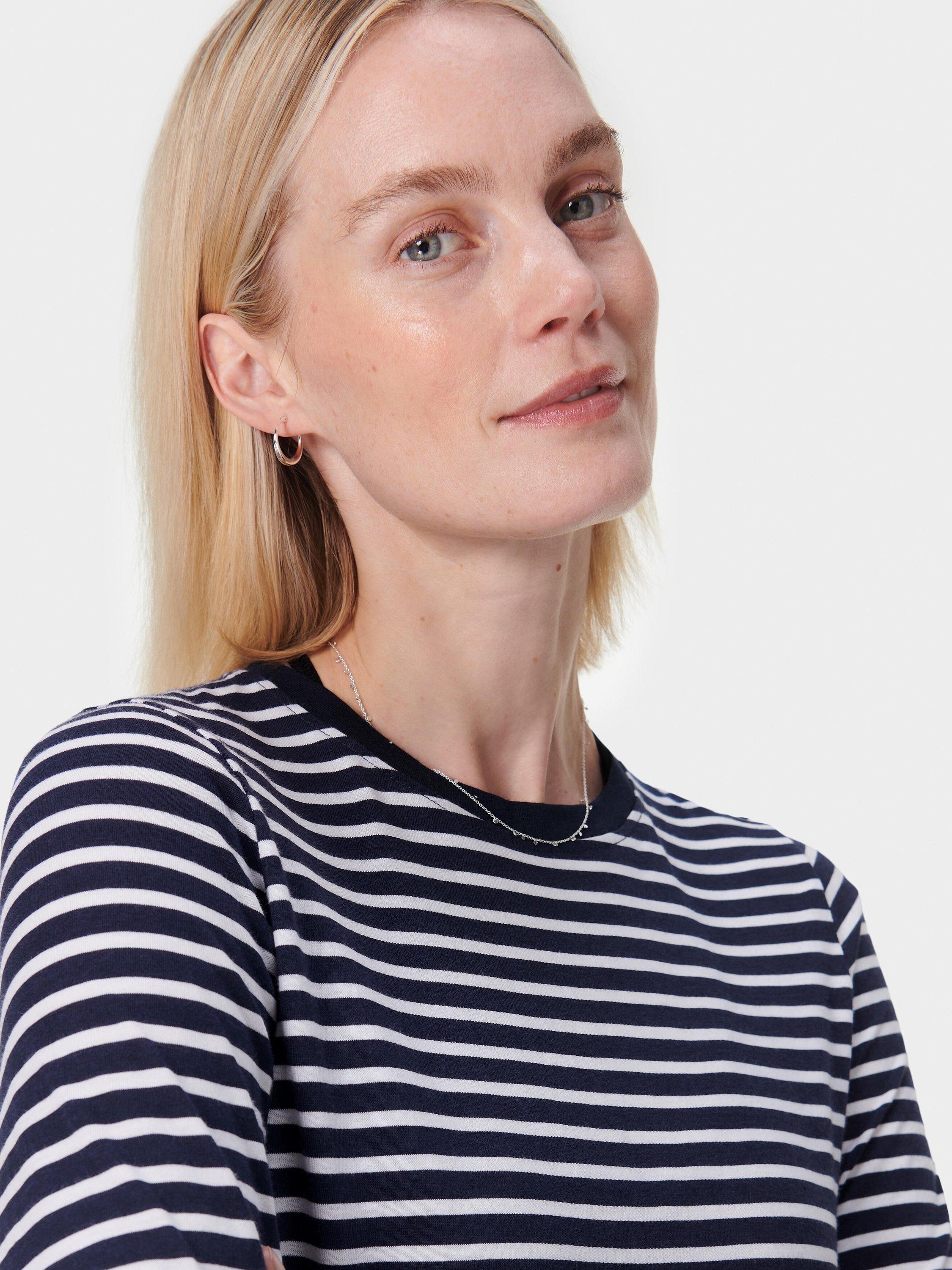 Product image 6 of 7, which shows Sweaty Betty Essential Long Sleeve T-Shirt, Blue/Multi, XXS