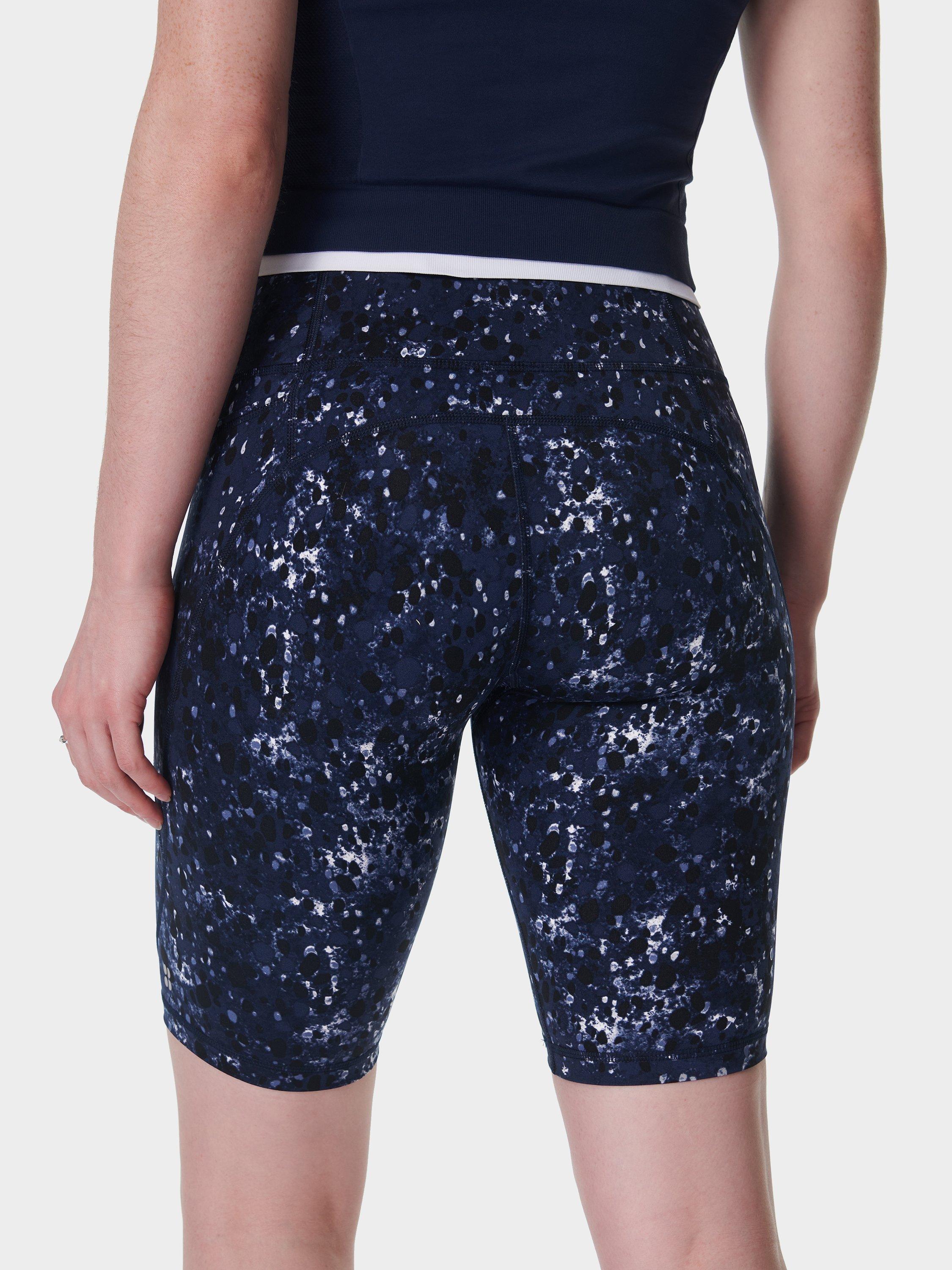 Product image 2 of 9, which shows Sweaty Betty Power 9" Biker Shorts, Blue/Multi, XXS
