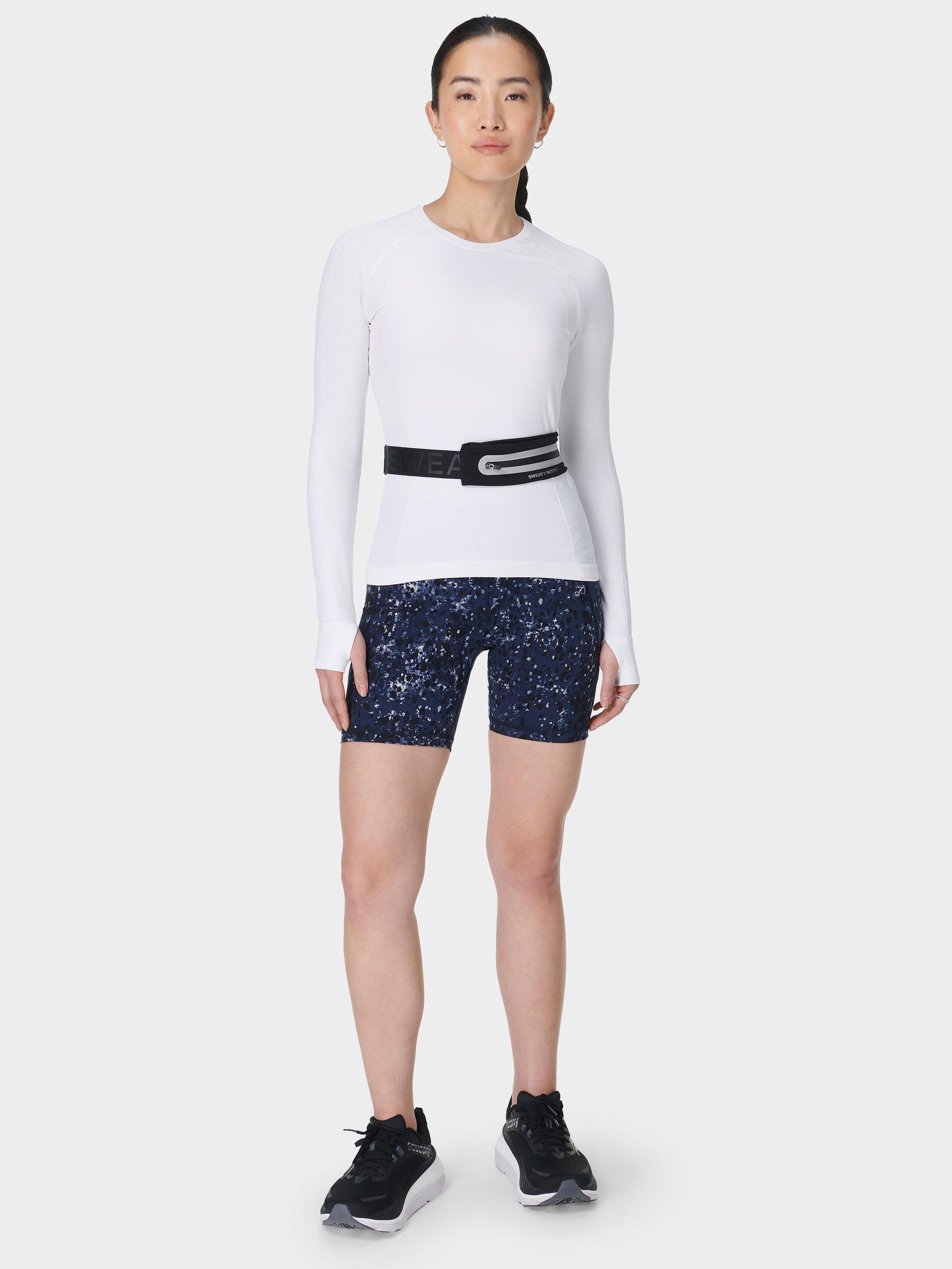 Product image 5 of 8, which shows Sweaty Betty Power 6" Biker Shorts, Blue Ebony Print, XXS