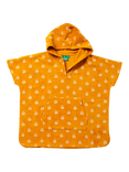 Little Green Radicals Kids' Bee Cotton Towelling Hooded Beach Poncho, Gold