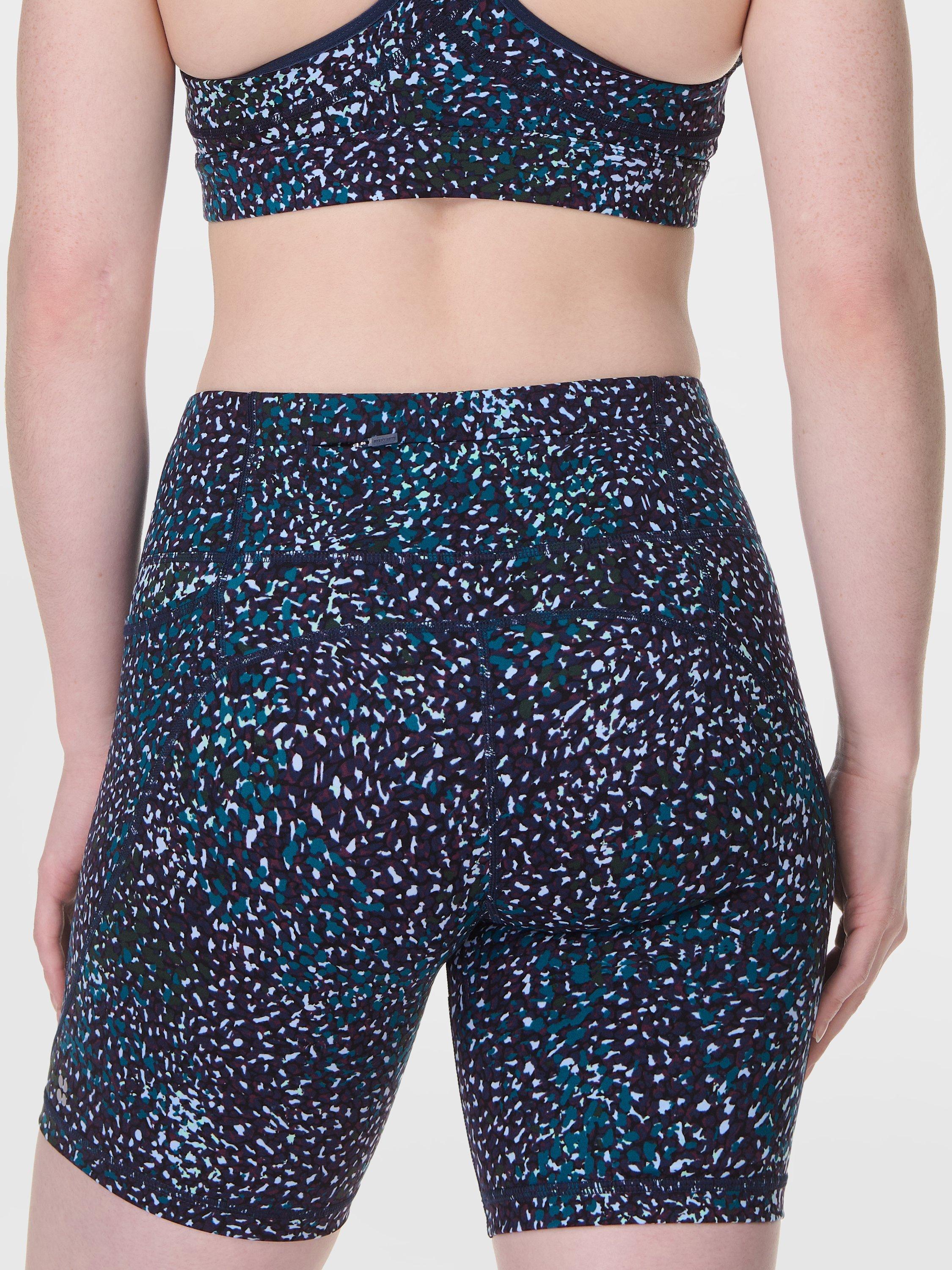 Product image 3 of 8, which shows Sweaty Betty Power 6" Biker Shorts, Blue Aurora Print, XXS