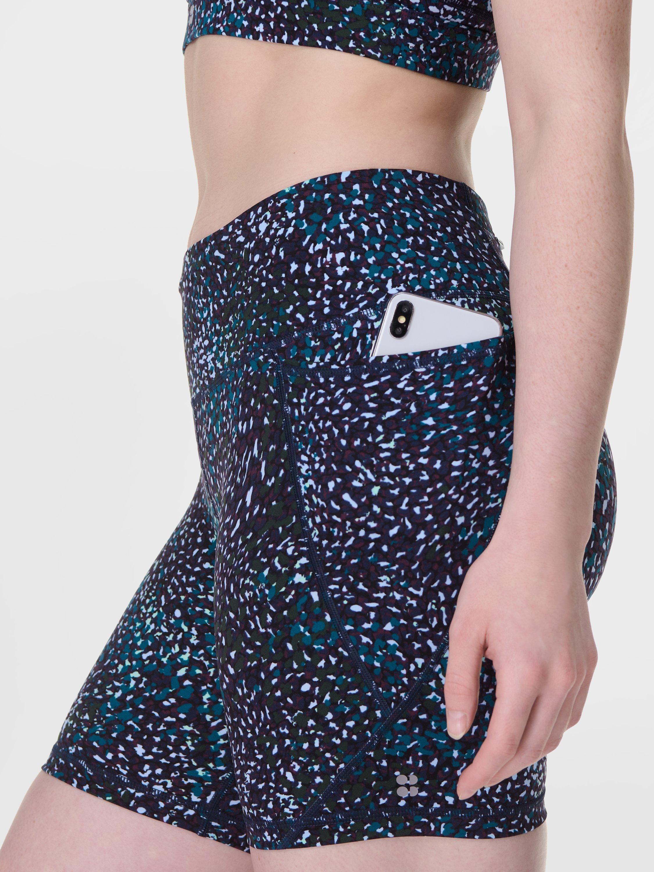 Product image 6 of 8, which shows Sweaty Betty Power 6" Biker Shorts, Blue Aurora Print, XXS