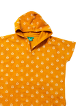 Little Green Radicals Baby Bee Cotton Towelling Hooded Beach Poncho, Gold