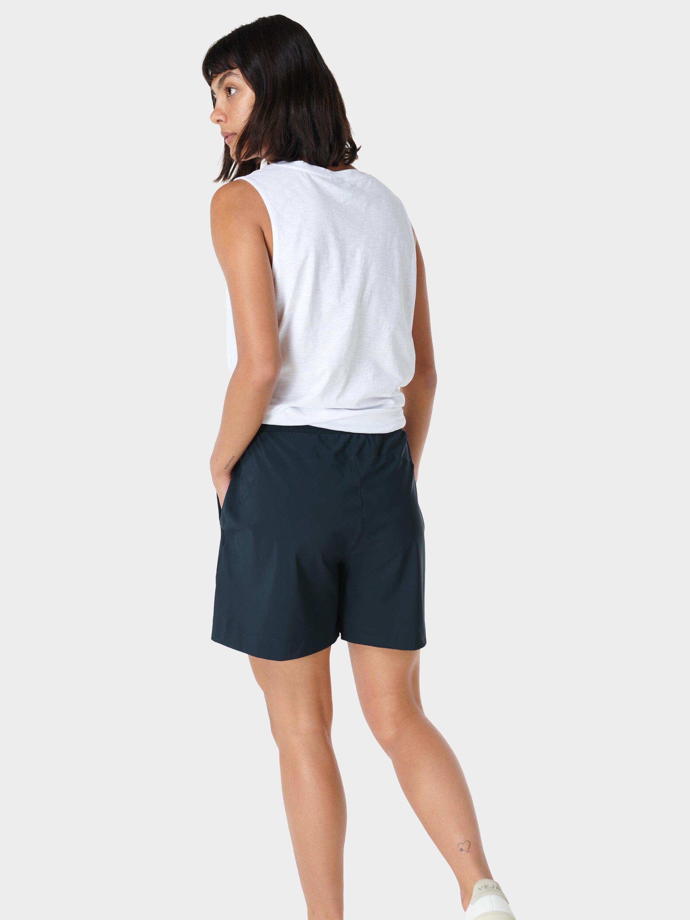 Product image 2 of 7, which shows Sweaty Betty Explorer 5.5" Shorts, Navy Blue, XXS