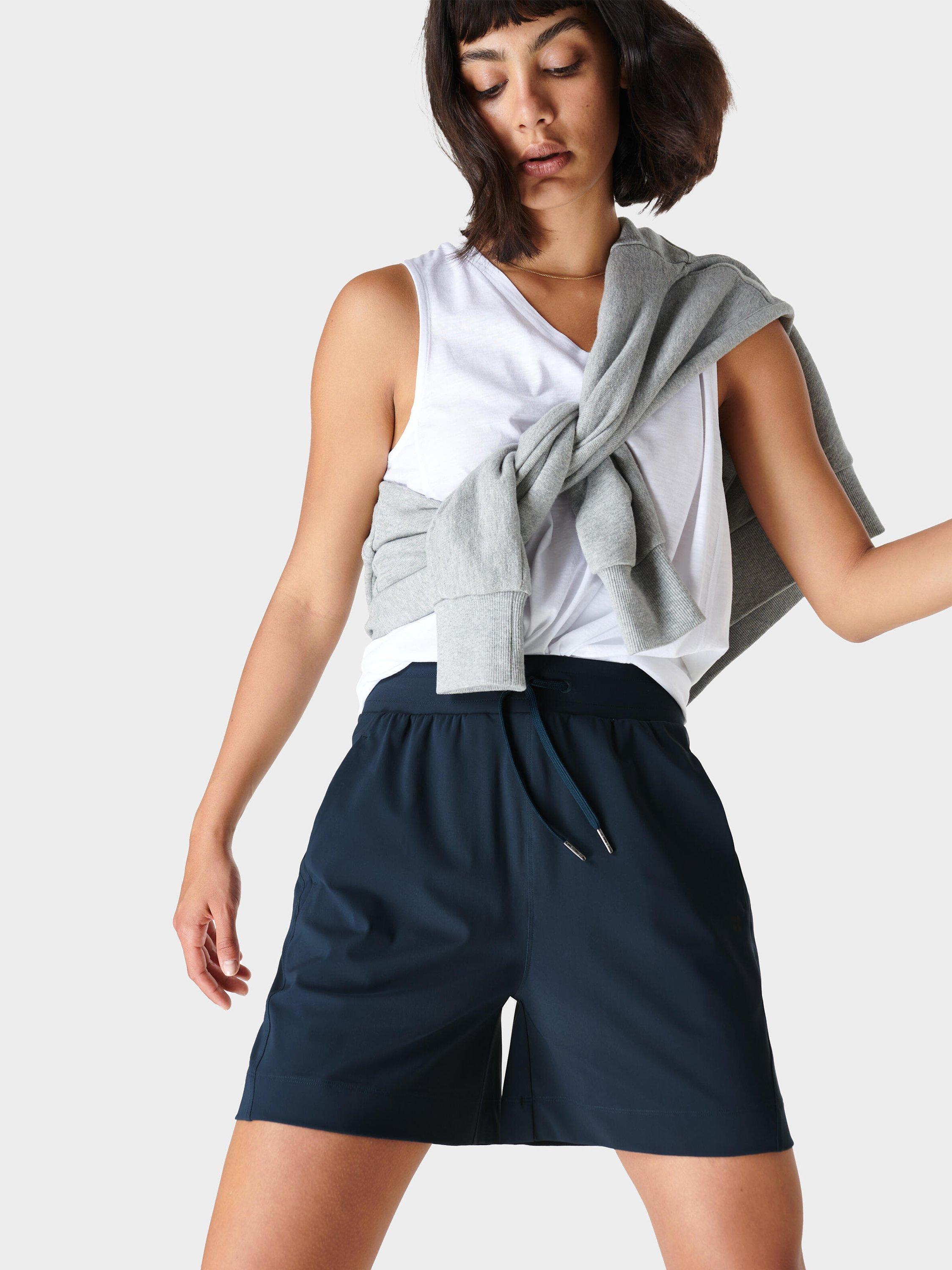 Product image 5 of 7, which shows Sweaty Betty Explorer 5.5" Shorts, Navy Blue, XXS