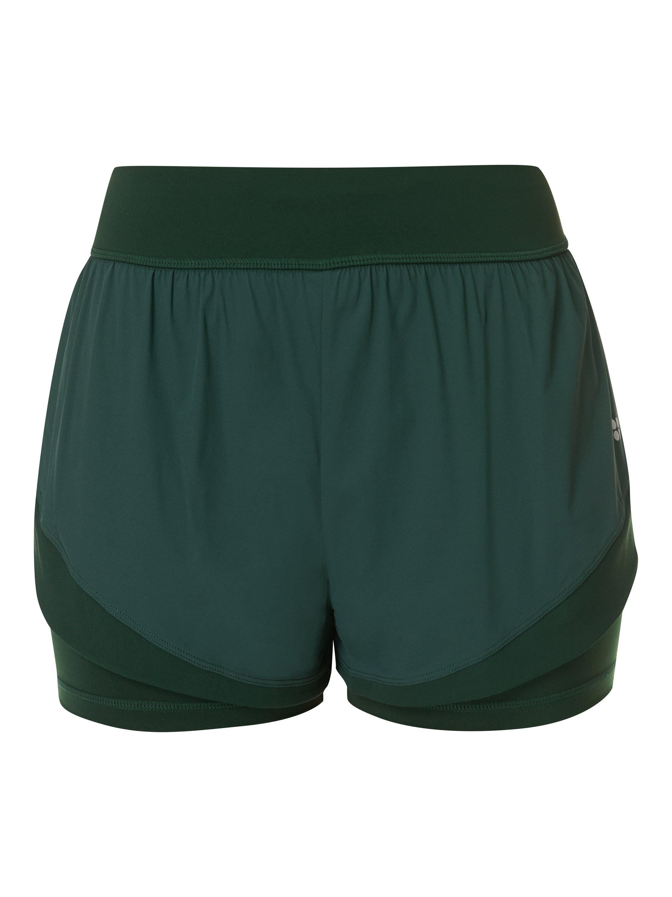 Product image 8 of 8, which shows Sweaty Betty Tempo Run Shorts, Cedar Green, XXS
