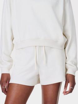 Sweaty Betty Revive Boxy Organic Cotton Rich Shorts, Lily White