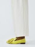 John Lewis x A.W.A.K.E. MODE Tassel Trim Leather Loafers, Lime Green