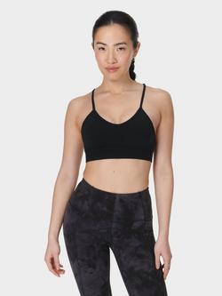 Sweaty Betty Soft Ribbed Sports Bra, Black