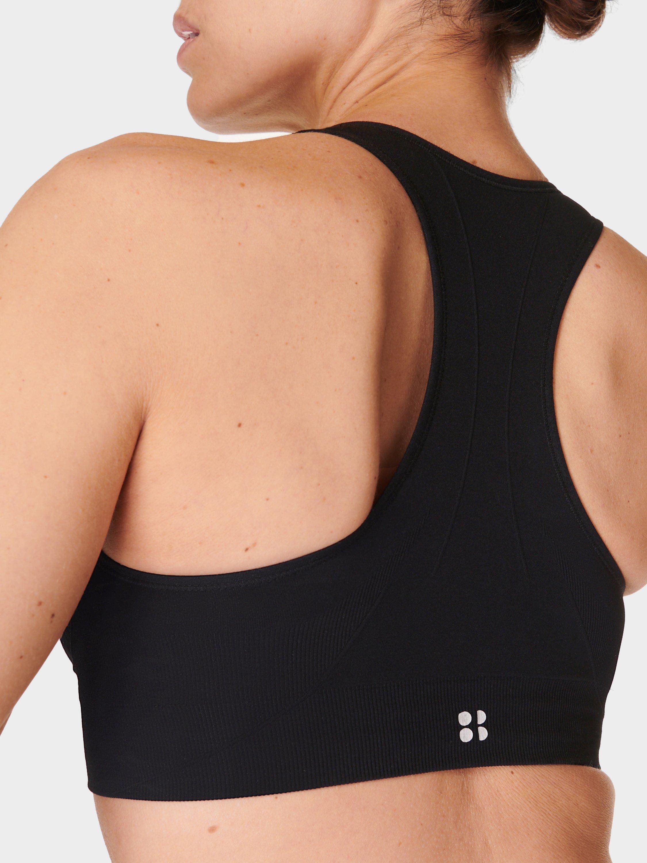 Product image 6 of 8, which shows Sweaty Betty Stamina Seamless Sports Bra, Black, XXS