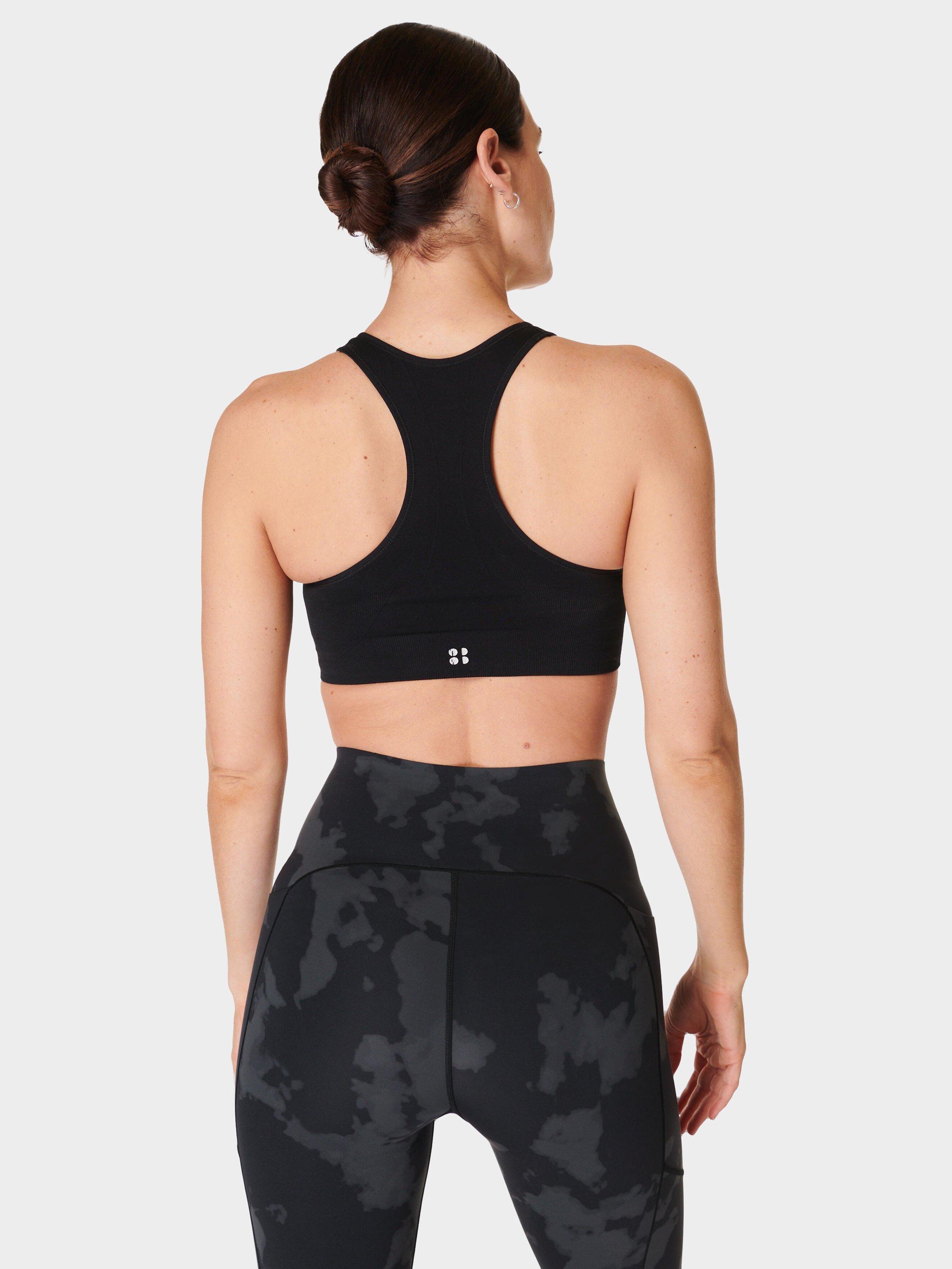 Product image 8 of 8, which shows Sweaty Betty Stamina Seamless Sports Bra, Black, XXS