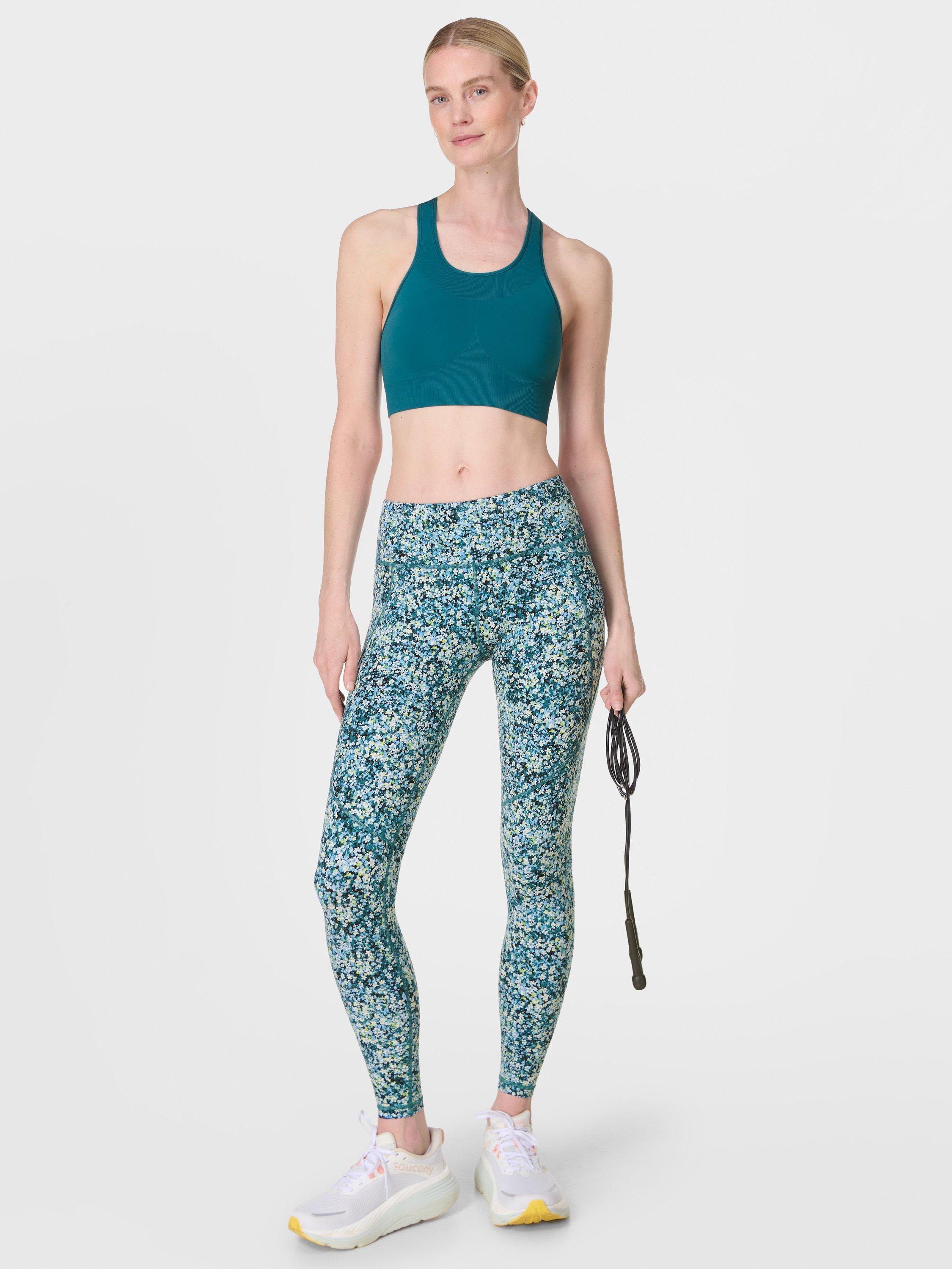 Product image 3 of 7, which shows Sweaty Betty Stamina Seamless Sports Bra, Cabin Blue, XXS