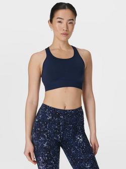 Sweaty Betty Stamina Seamless Sports Bra, Navy Blue