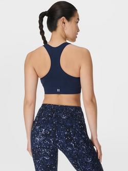 Sweaty Betty Stamina Seamless Sports Bra - view 2, Navy Blue