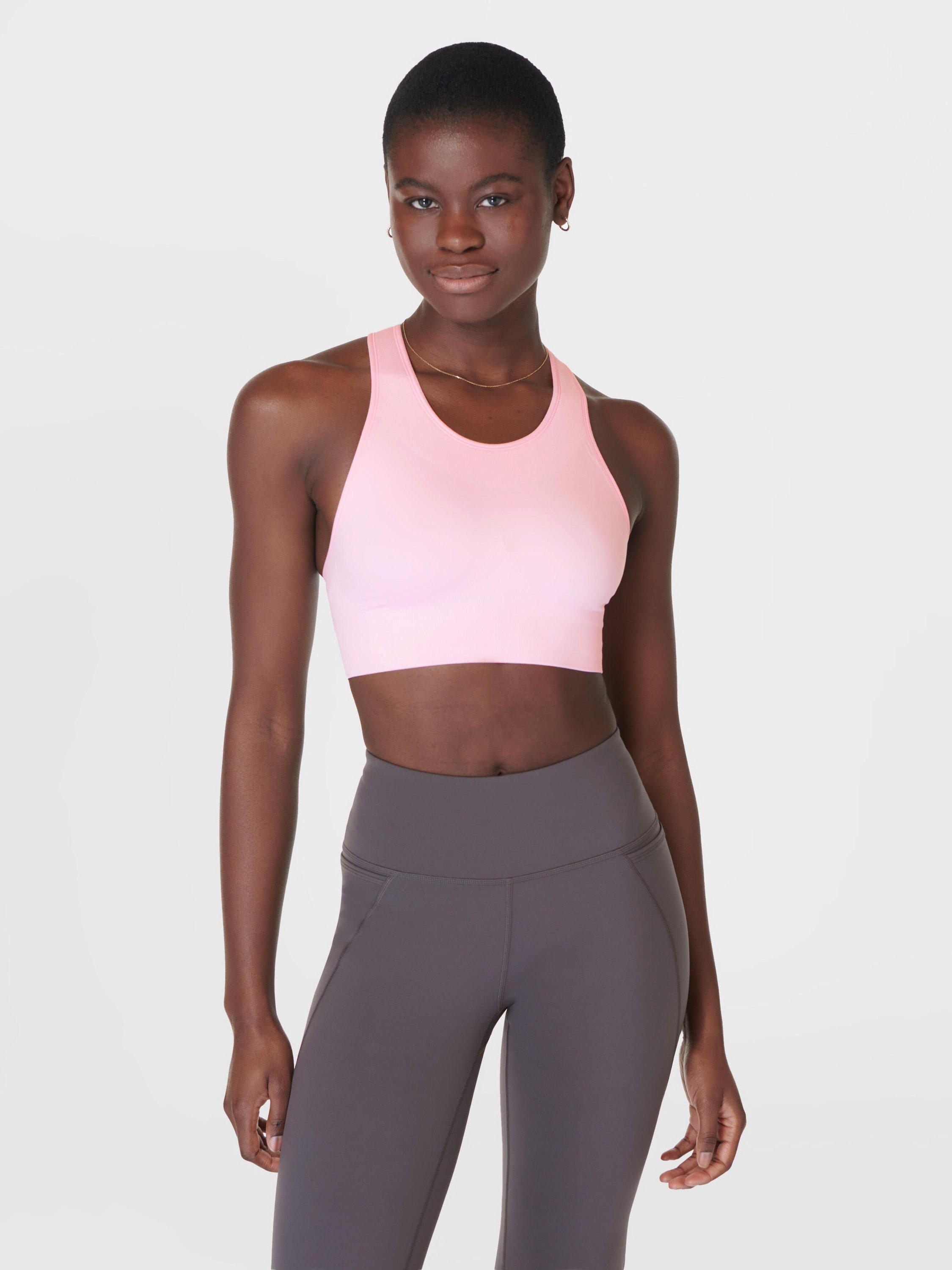 Product image 1 of 6, which shows Sweaty Betty Stamina Seamless Sports Bra, Nerine Pink, XXS
