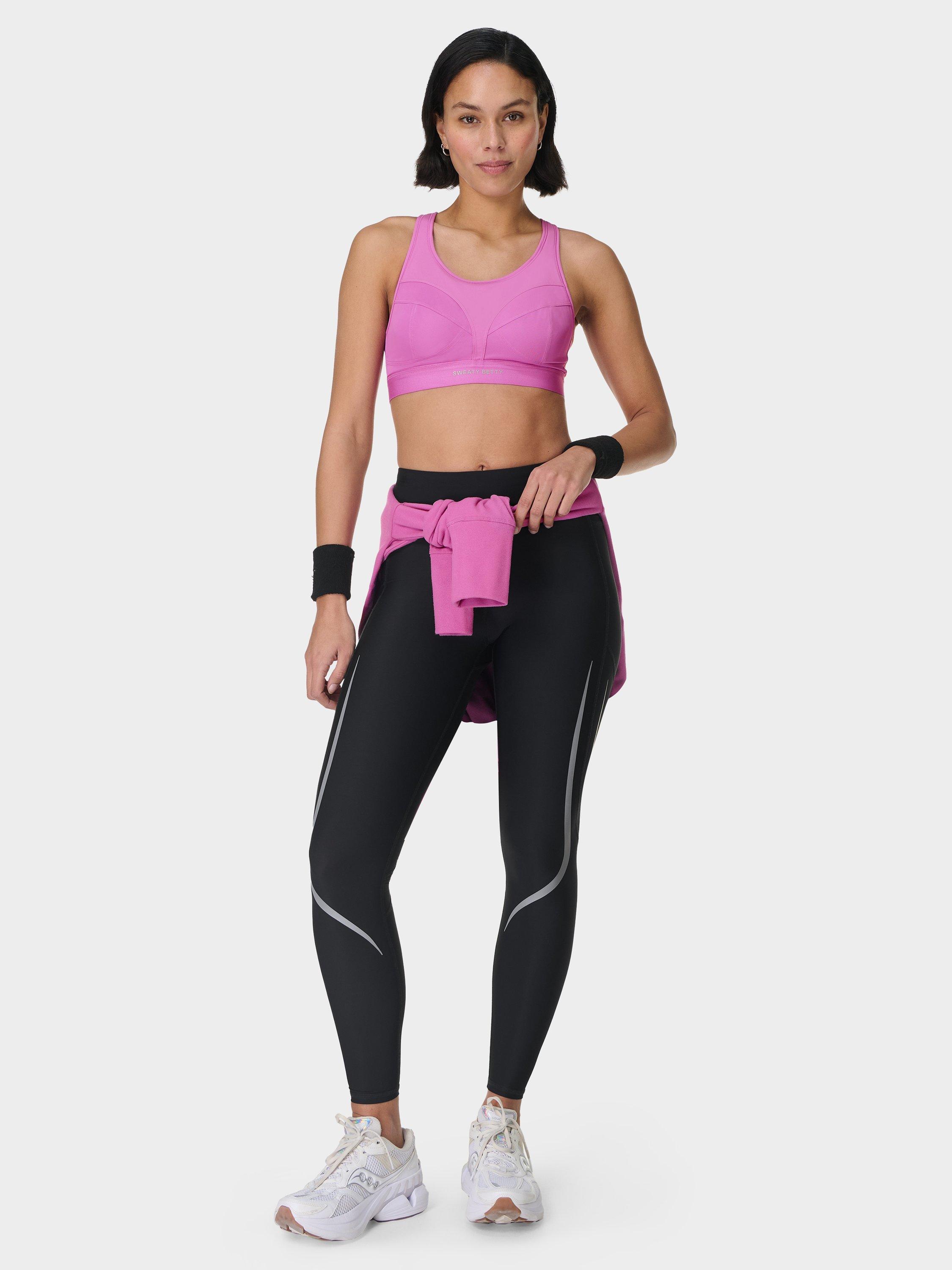 Product image 3 of 7, which shows Sweaty Betty Power Pro Running Bra, Allium Pink, 30A