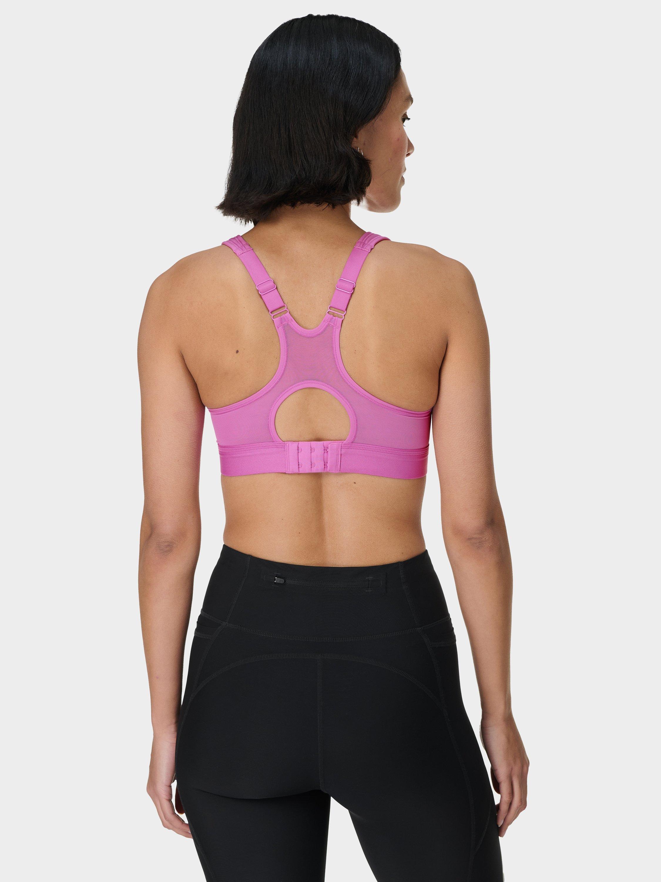 Product image 4 of 7, which shows Sweaty Betty Power Pro Running Bra, Allium Pink, 30A