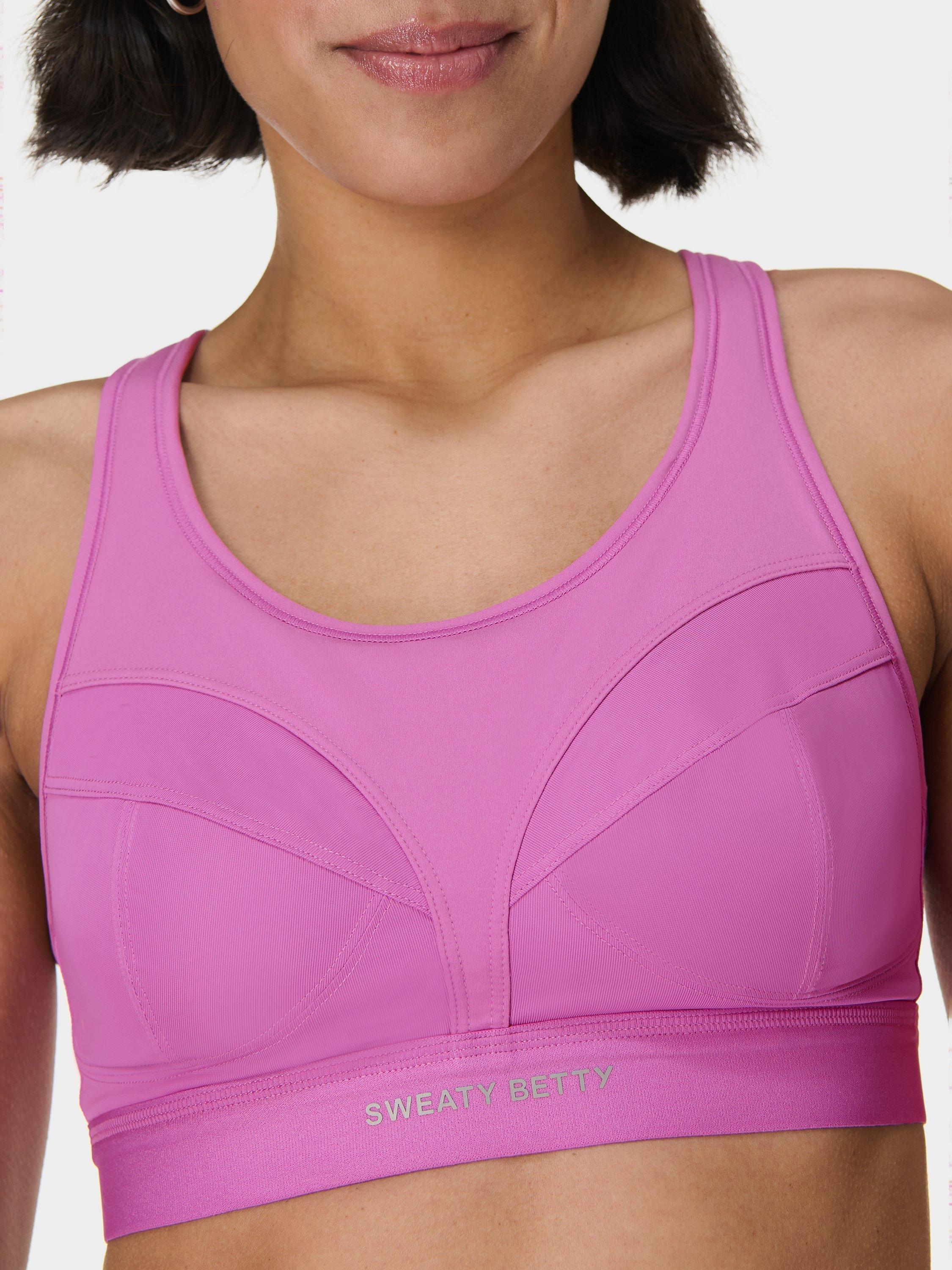Product image 6 of 7, which shows Sweaty Betty Power Pro Running Bra, Allium Pink, 30A