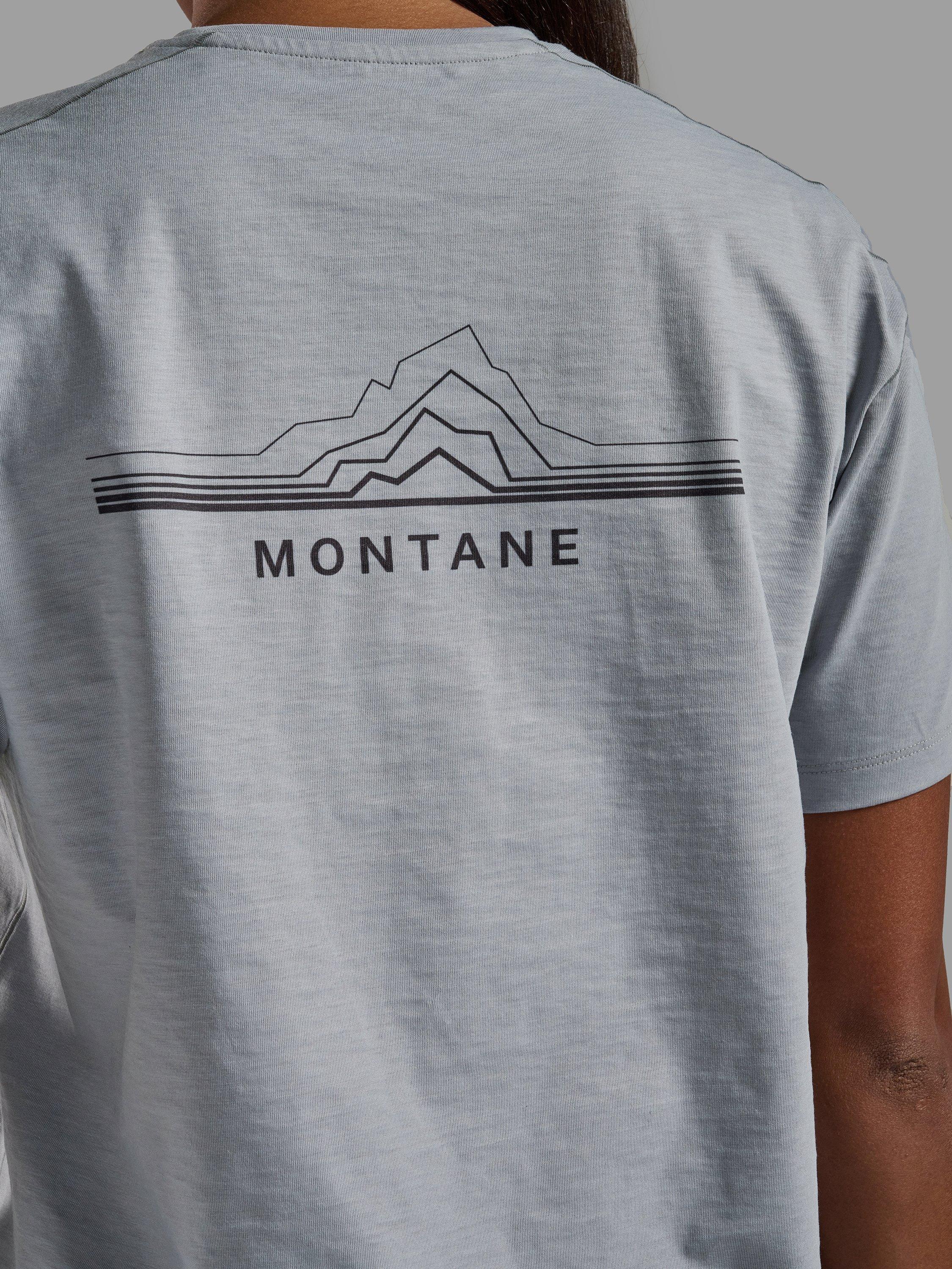 Product image 4 of 7, which shows Montane Alhena Sports T-Shirt, Pebble Blue, 8