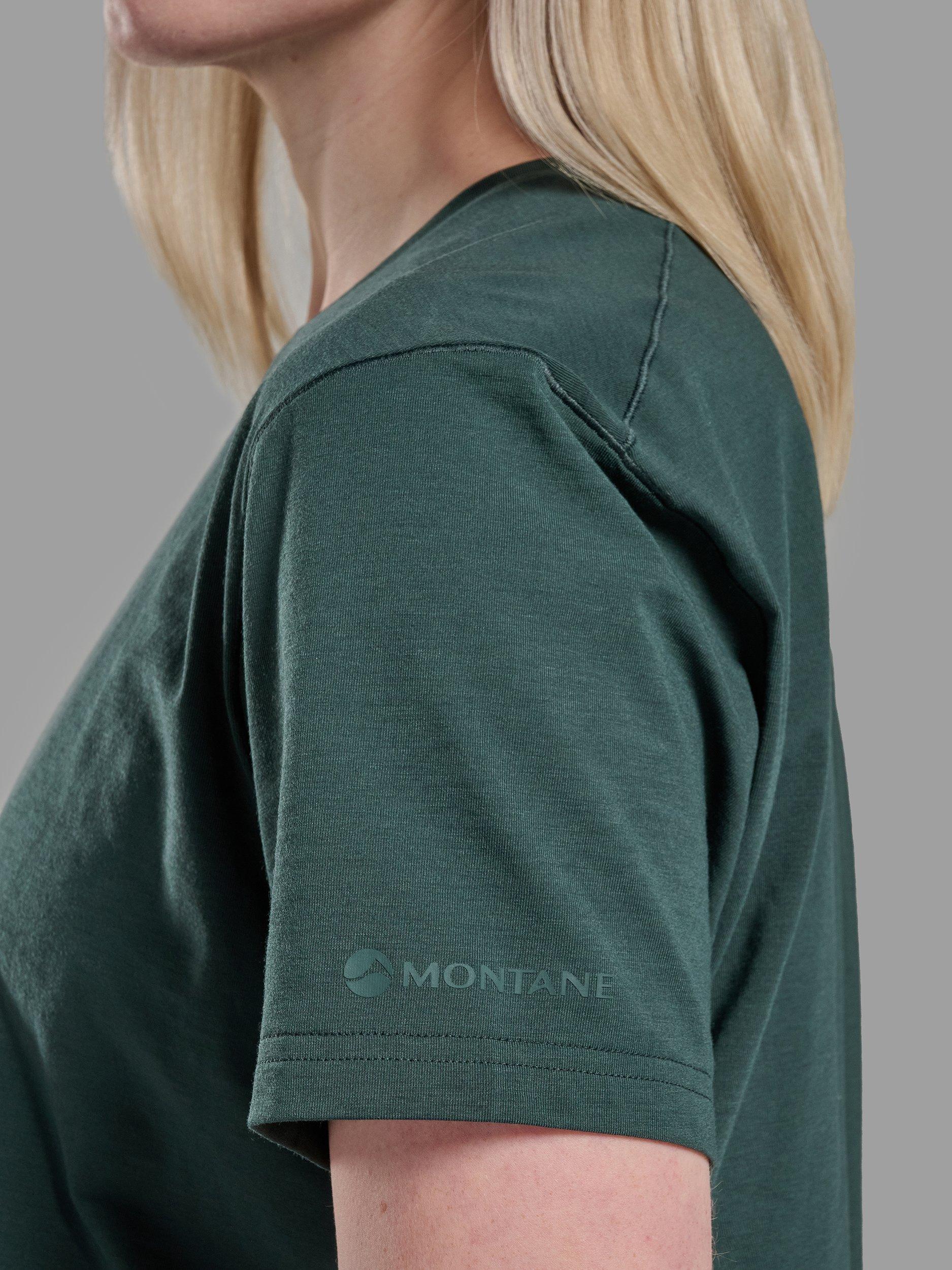 Product image 4 of 5, which shows Montane Alhena Sports T-Shirt, Deep Forest, 8