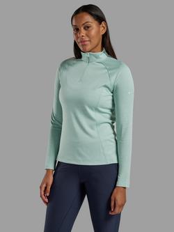 Montane Women's Dart Zip Neck Long Sleeve T-Shirt, Sea Mist