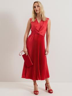 Phase Eight Celestia Satin Wrap Dress, Pink, Pink