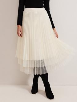 Phase Eight Lila Tulle Skirt, Ivory, Ivory