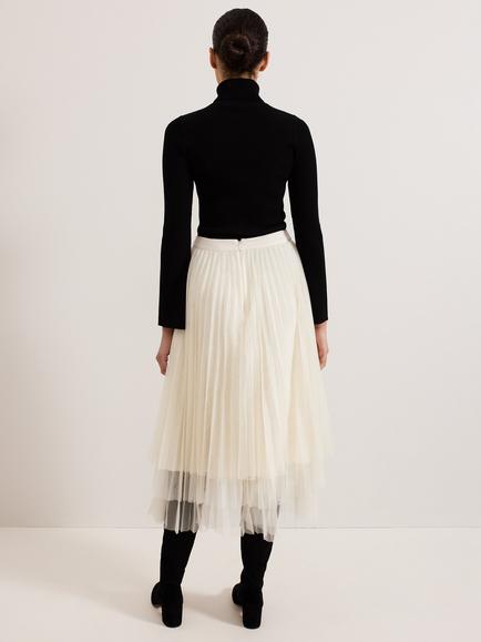 Phase Eight Lila Tulle Skirt, Ivory - view 2, Ivory