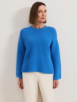 Phase Eight Gabby Textured Knit Jumper, Blue, Blue