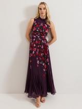 Phase Eight Liana Floral Maxi Dress, Black/Ivory