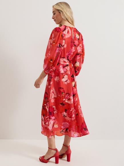 Phase Eight Federica Floral Dress, Pink - view 2, Pink