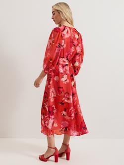 Phase Eight Petite Federica Floral Dress, Pink/Multi - view 2, Pink/Multi