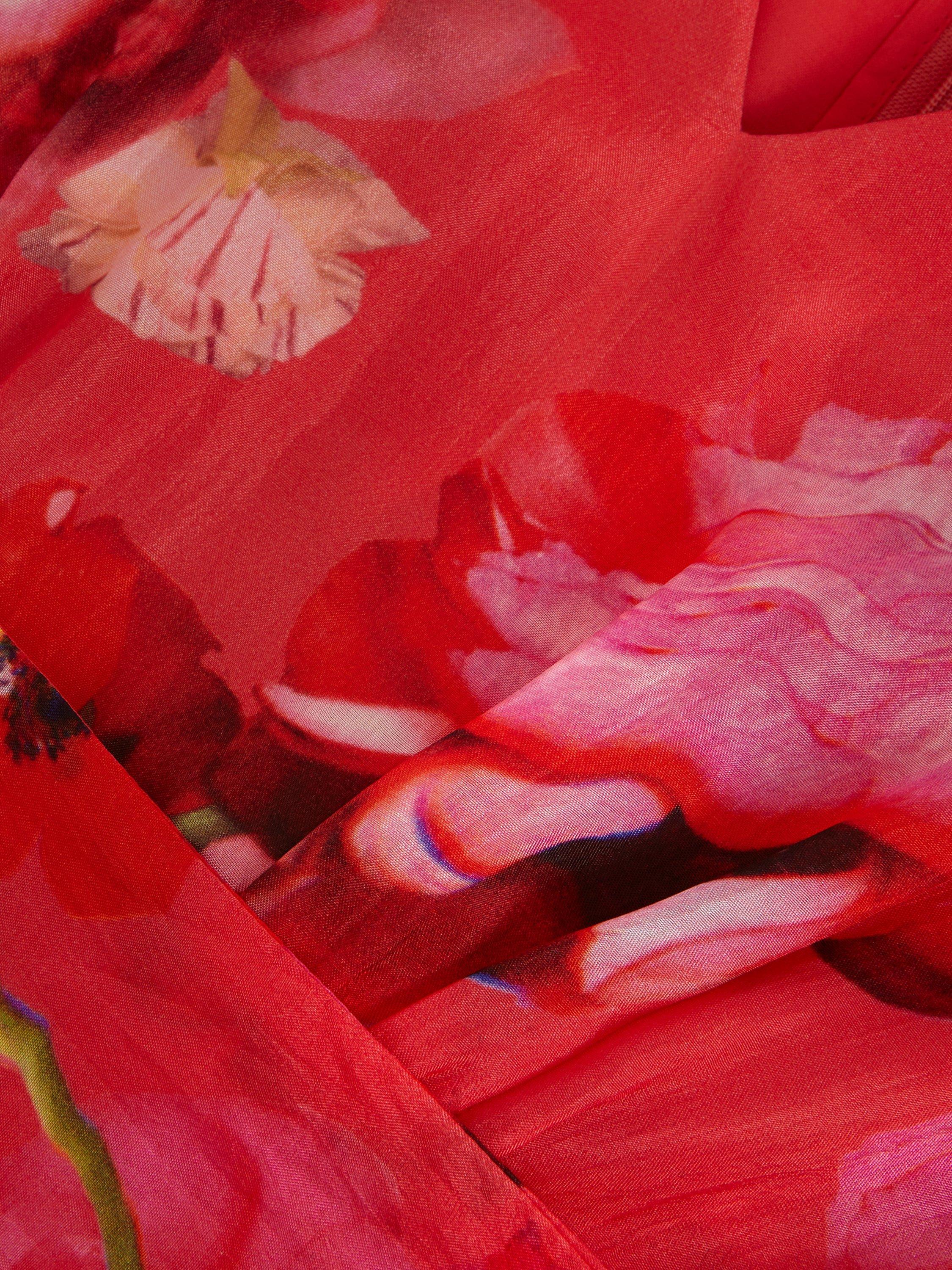 Product image 6 of 8, which shows Phase Eight Petite Federica Floral Dress, Pink/Multi, 12