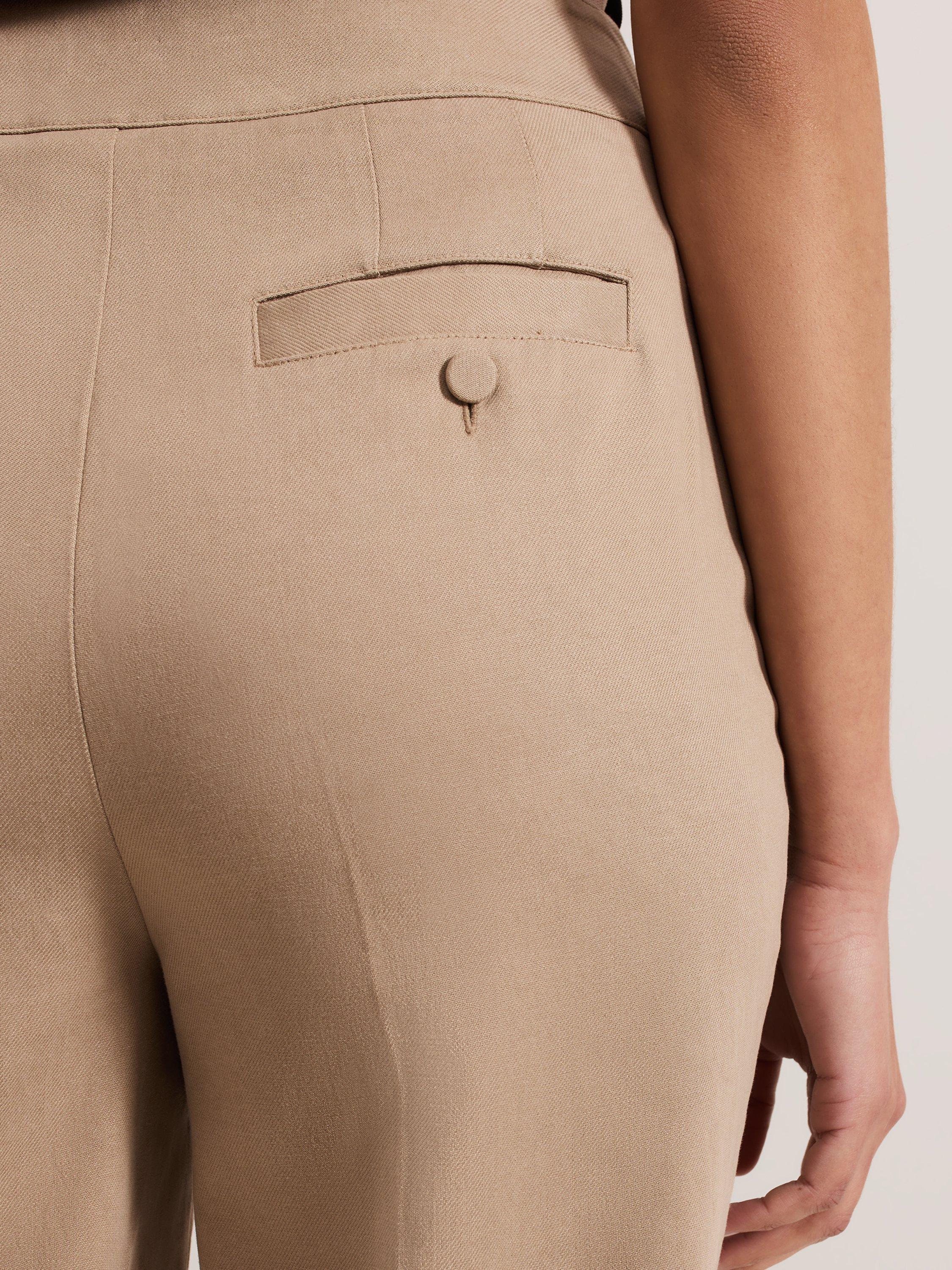 Product image 7 of 9, which shows Phase Eight Ellwood Tailored Trousers, Neutral, Neutral, 10