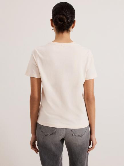 Phase Eight Jada Diamond Stud T-Shirt - view 2, White