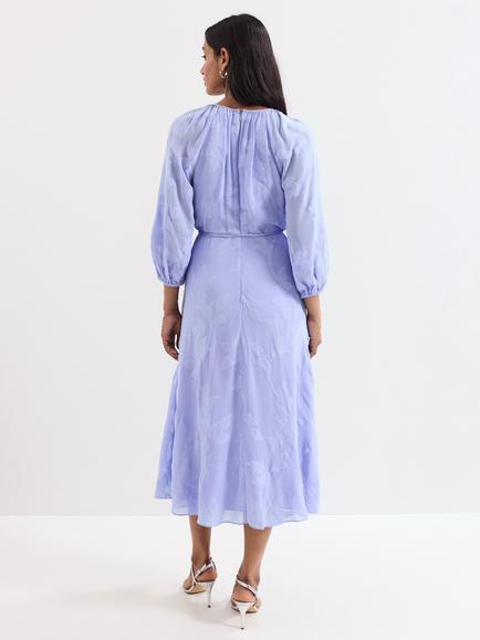 Phase Eight Liona Floral Dress, Blue - view 2, Blue