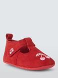 John Lewis Baby Cherry Suede Pram Shoes, Red