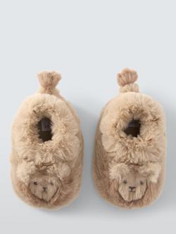 John Lewis Baby Lion Slippers, Multi - view 2, Multi