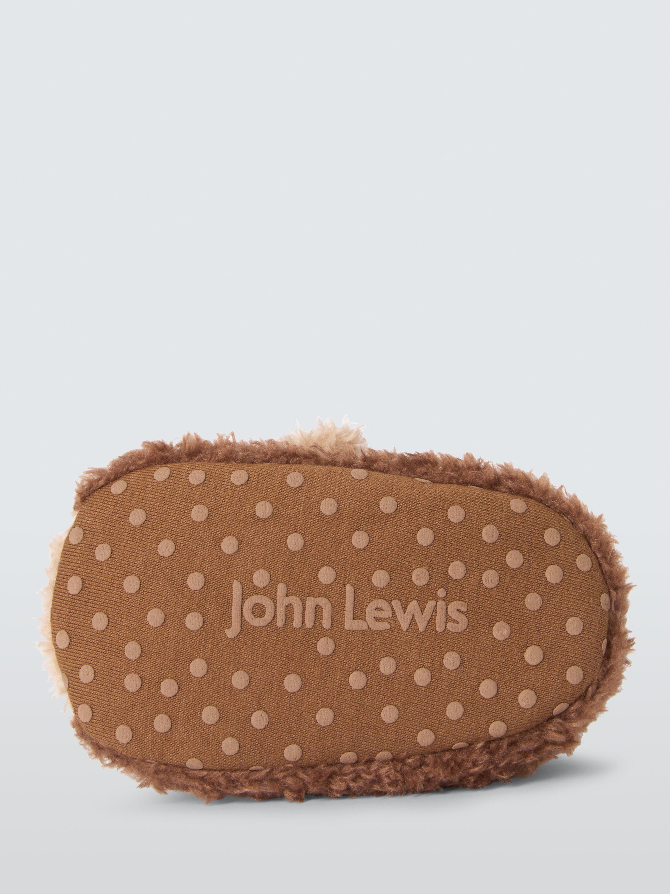 Product image 3 of 3, which shows John Lewis Baby Sock Top Cow Booties, Multi, 0-3 months