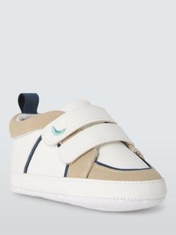 John Lewis Baby Colourblock Pre-Walker Trainers, Natural, Natural