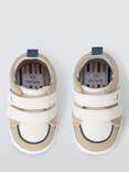John Lewis Baby Colourblock Pre-Walker Trainers, Natural