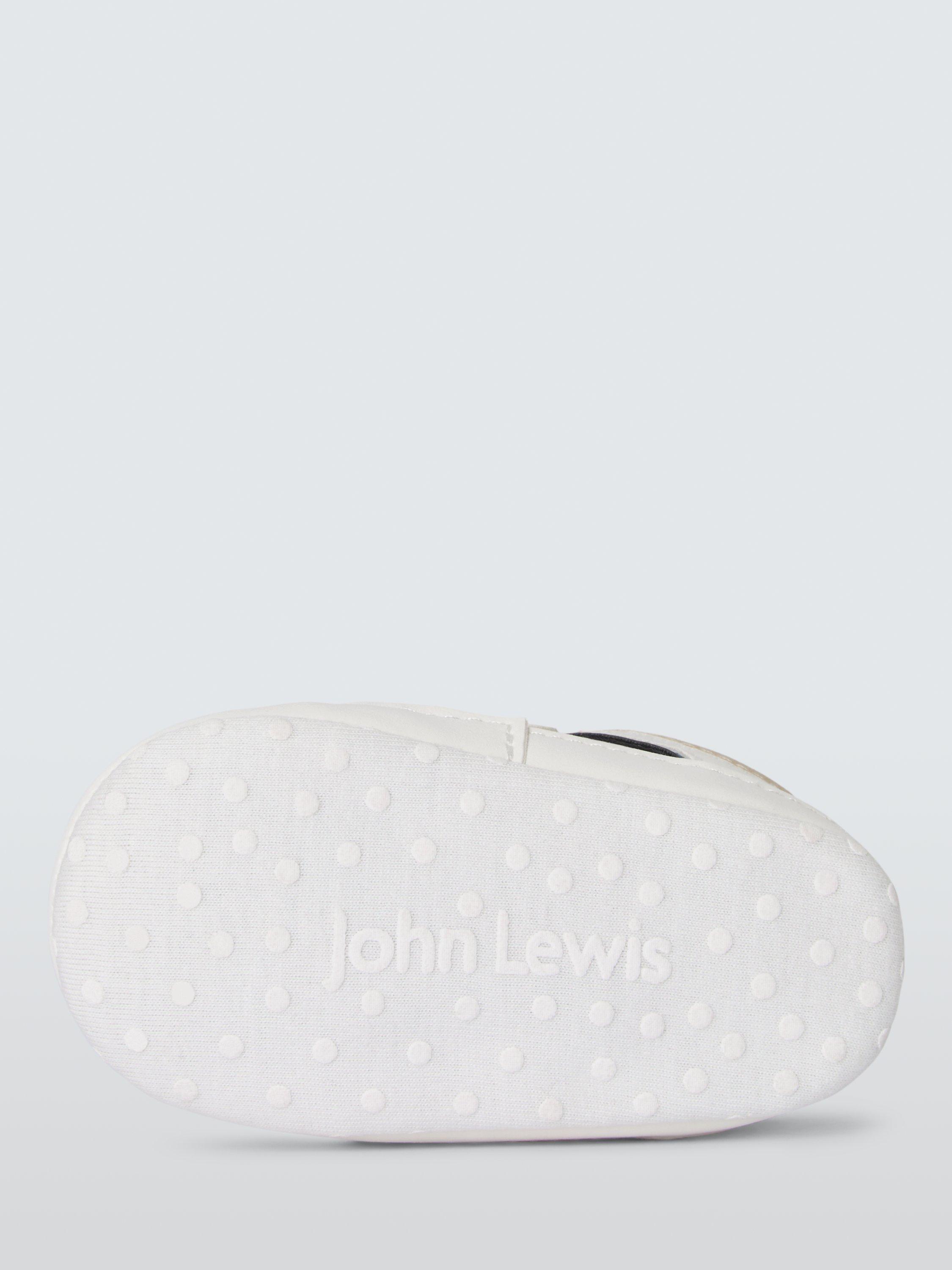 Product image 3 of 3, which shows John Lewis Baby Colourblock Pre-Walker Trainers, Natural, 3-6 months