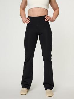 Girlfriend Collective High-Rise Compressive Flare Leggings, Black, Black