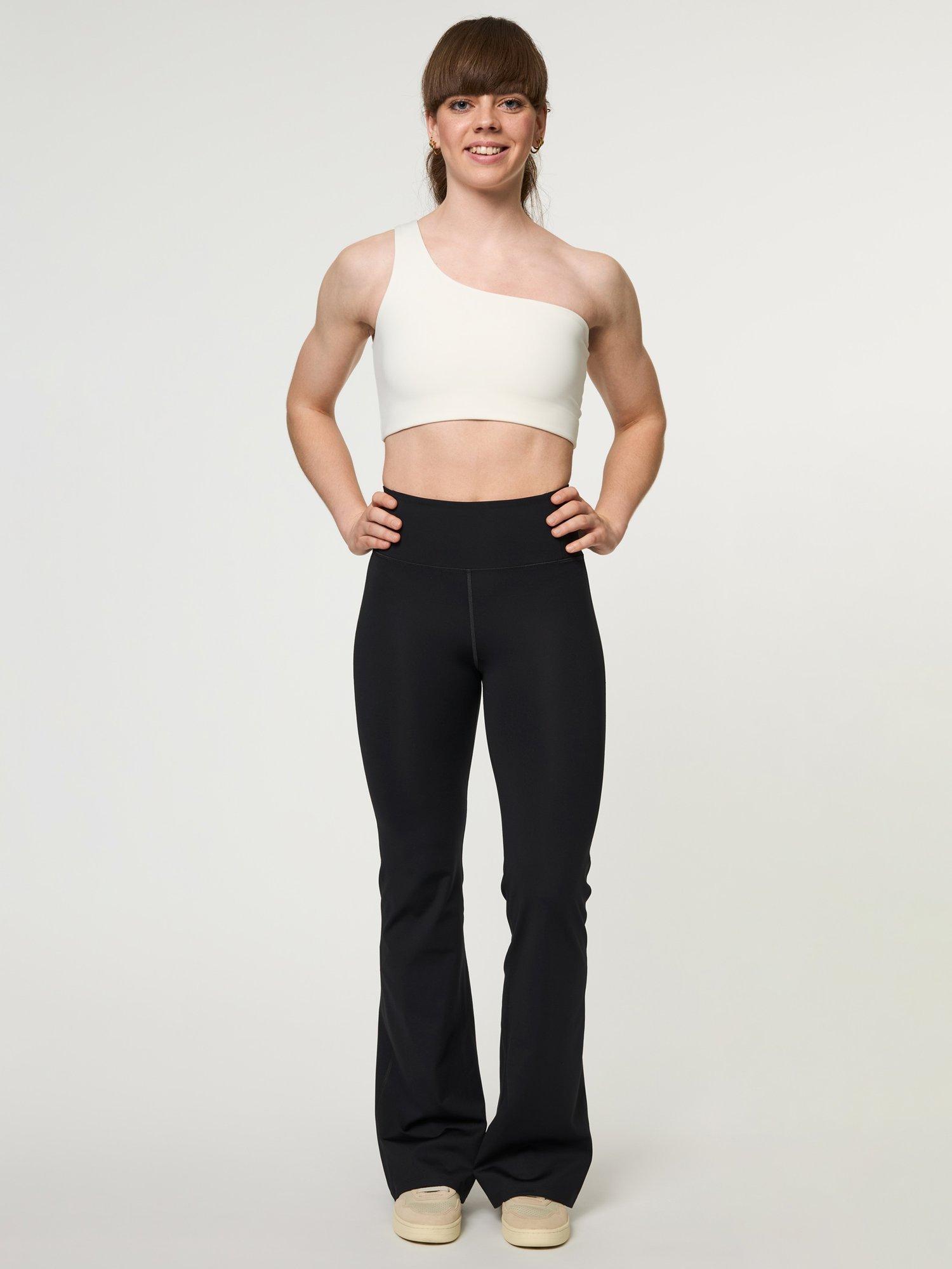 Product image 6 of 6, which shows Girlfriend Collective High-Rise Compressive Flare Leggings, Black, 5XL
