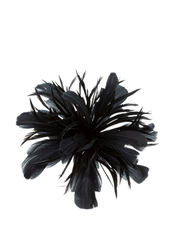 Jon Richard Statement Floral Clip Fascinator, Black, Black