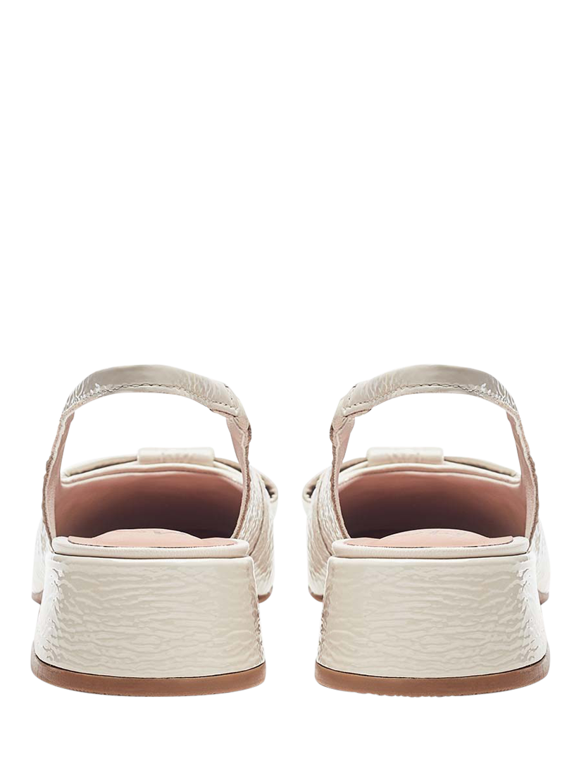 Product image 3 of 4, which shows Moda in Pelle Ellm Patent Leather Bow Slingback Courts, Off White, 3