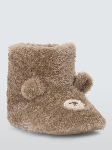 John Lewis Baby Bear Booties, Multi, Multi
