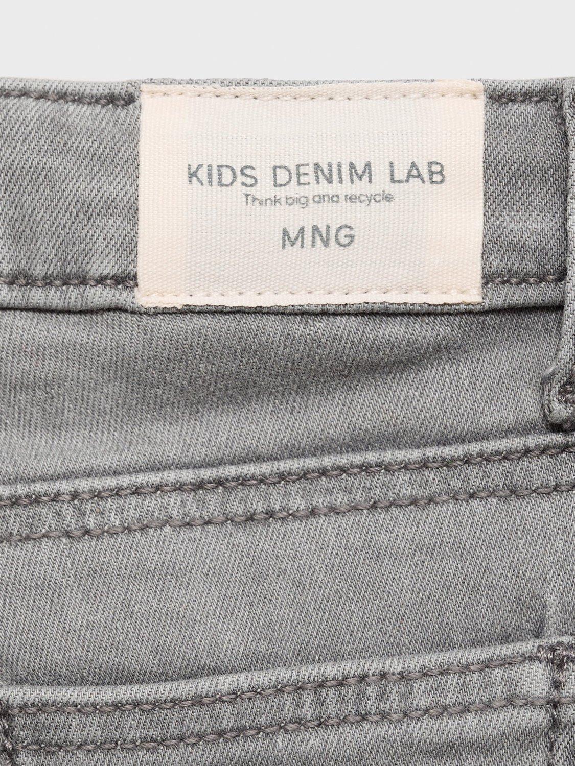 Product image 5 of 6, which shows Mango Kids' Diego Straight Leg Jeans, Open Grey, 18-24 months