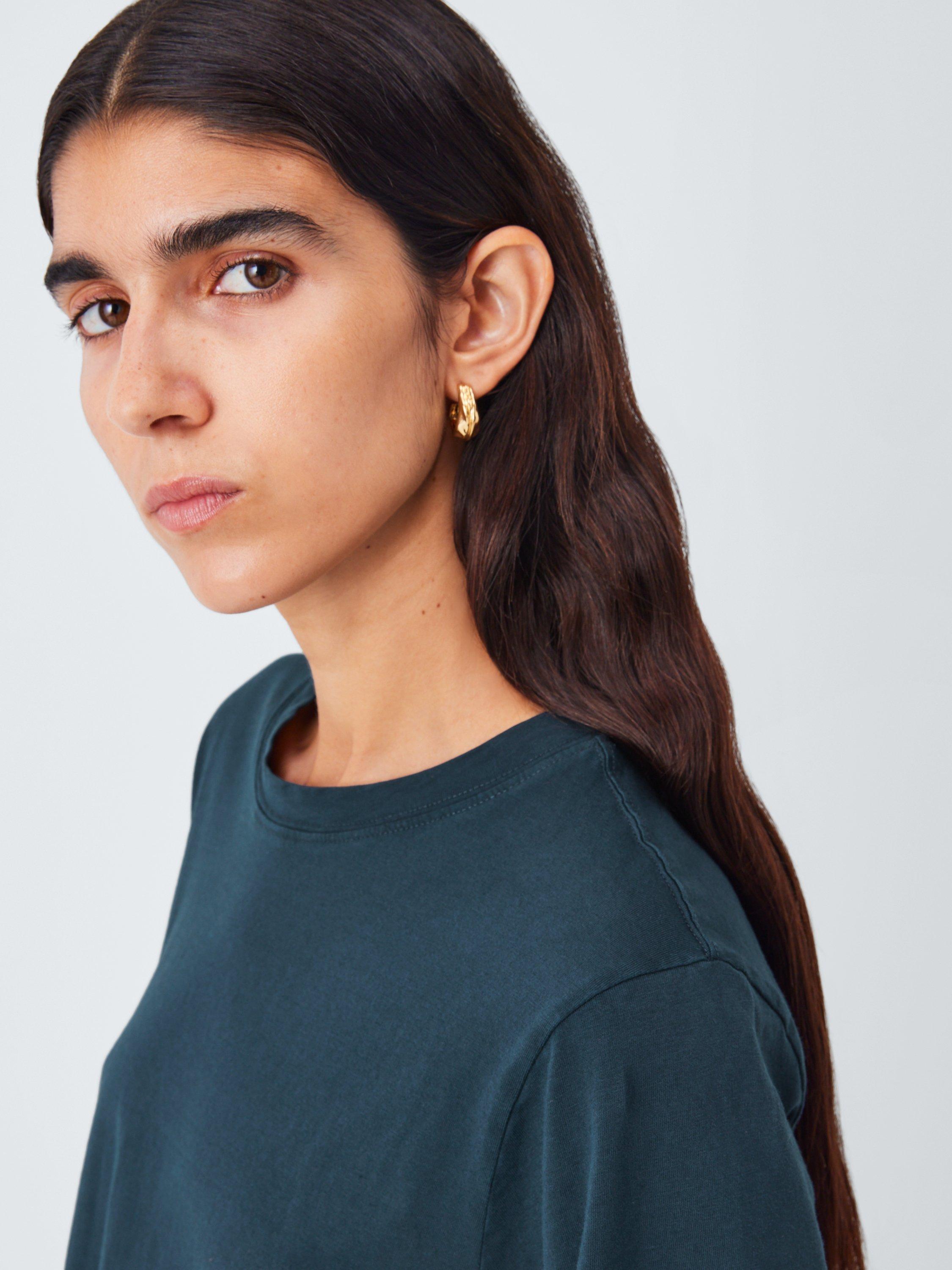 Product image 5 of 6, which shows AND/OR Authentic Crew Neck T-Shirt, Navy, 6