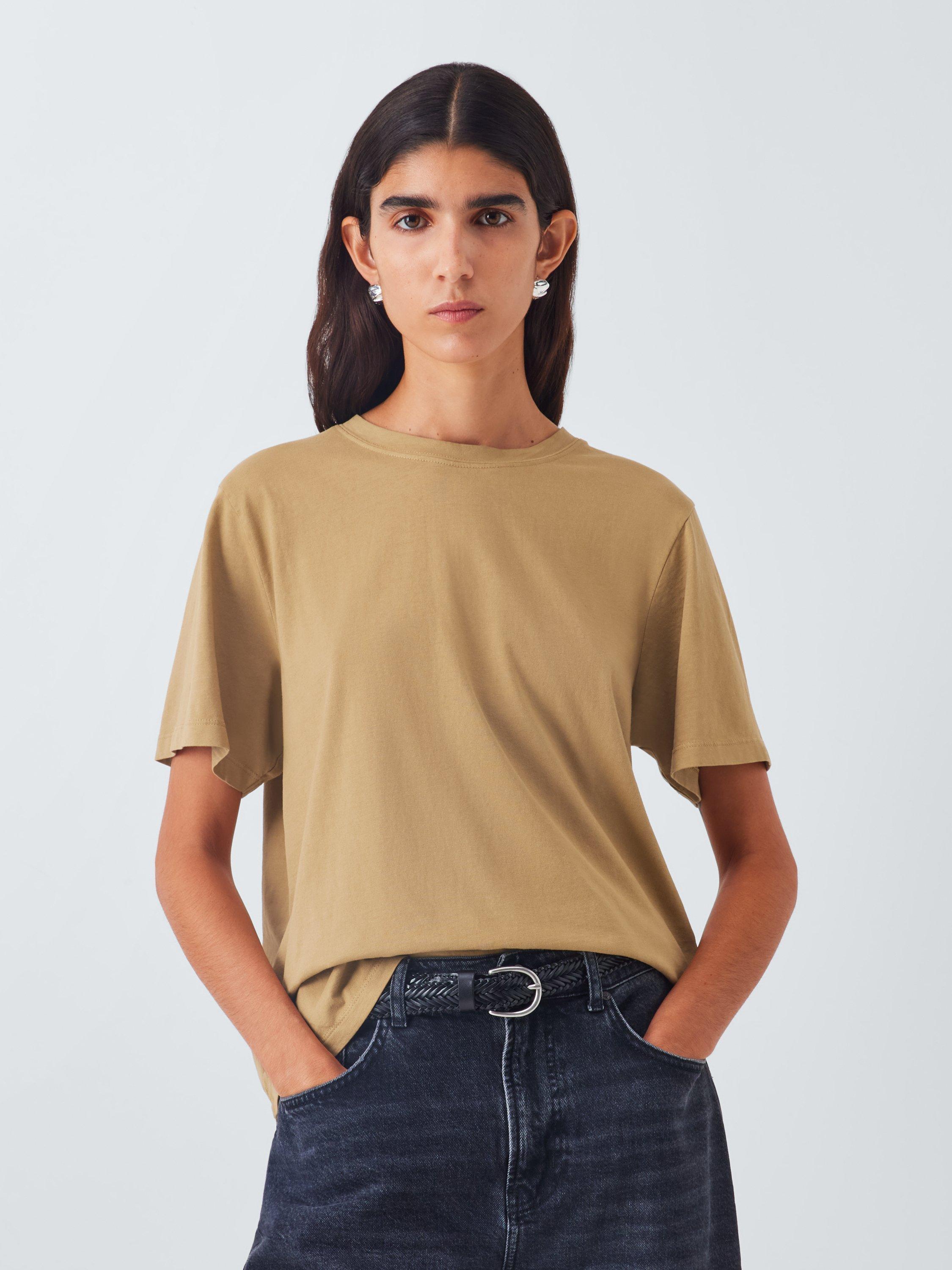 Product image 1 of 6, which shows AND/OR Authentic Crew Neck T-Shirt, Toffee, 6